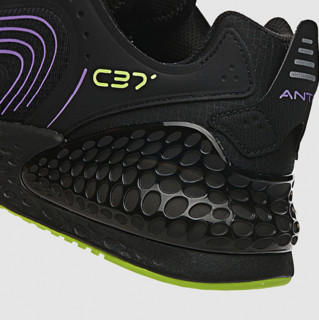 ANTA 安踏 C37+ 男子跑鞋 912045537-5 黑色/精灵紫 39
