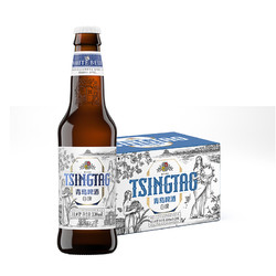 青岛啤酒（TSINGTAO）白啤11度330ml*24瓶(2020版)