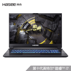 Hasee 神舟 战神 G8-CA7NS 17.3英寸笔记本电脑（i7-10750H、16GB、512GB、RTX 3060)