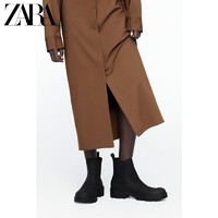 ZARA 13135610040 女士弹力平底烟筒短靴