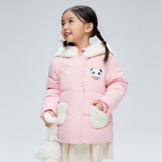 【新款】女童短款保暖可爱童装羽绒服 130/64 玲珑粉