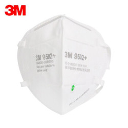 3M 9502+口罩 防雾霾PM2.5 防飞沫KN95口罩 舒适针织带 头戴式 1包50只