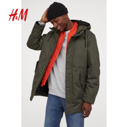 H&M 0908449 男士夹棉派克大衣
