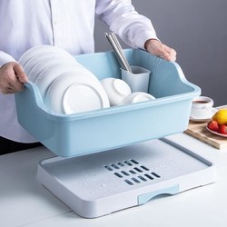 厨房碗筷收纳盒大号塑料碗柜带盖
