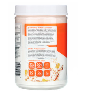 MUSCLETECH 肌肉科技 Clear 系列 分离乳清蛋白粉 香橙味 1.10 磅