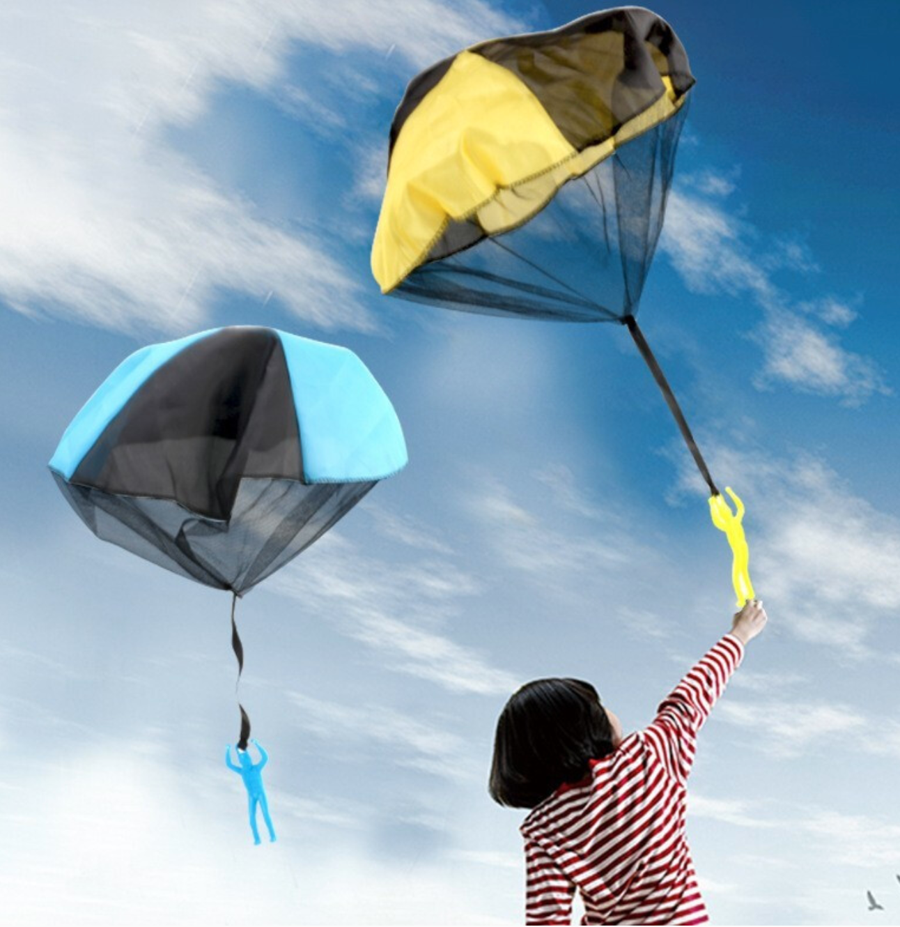 优迭尔 手抛降落伞 45*70cm 2个装颜色随机