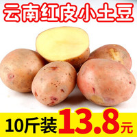 曙光  云南高原 红皮黄心小土豆 马铃薯 新鲜蔬菜 洋芋 带箱9.5-10斤小土豆
