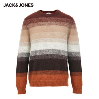 JACK JONES 杰克琼斯 219325507 男士条纹羊毛混纺衫