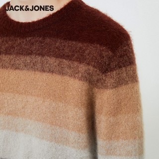 JACK JONES 杰克琼斯 219325507 男士条纹羊毛混纺衫