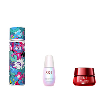 SK-II 护肤套装 (FANTASISTA蓝色限量版护肤精华露230ml+美白系列光蕴环采钻白精华露30ml+紧肤抗皱修护系列赋活修护精华霜80g)