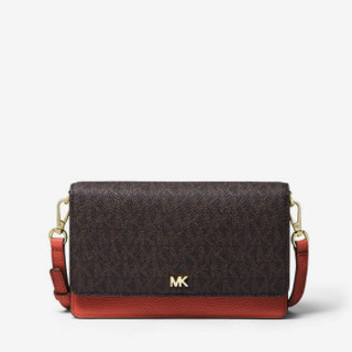 Michael Kors Logo字母印花真皮斜挎包