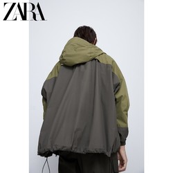 ZARA 新款 男装 冬季拼接科技面料派克外套 01792403505
