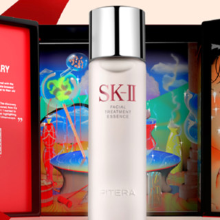 SK-II 神仙水230ml+新一代面霜80g+小灯泡精华30ml+眼霜15g 护肤套装sk2