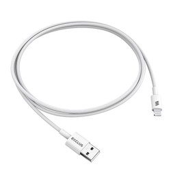 Ecclus MFi认证 Lightning to USB数据线 1.2米 白色