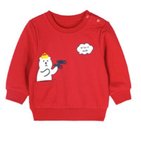 Bornbay 贝贝怡 男童休闲圆领卫衣 203S2533 红色 100cm