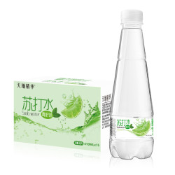 天地精华青柠苏打水饮料整箱24无糖无汽矿泉碱性饮用水410ml*15瓶