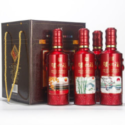 LUZHOULAOJIAO 泸州老窖 泸州福52度白酒 500ml*4瓶