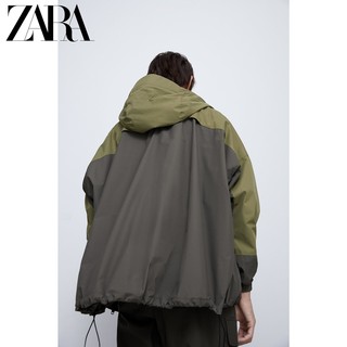 ZARA 01792403505 男装冬季拼接科技面料派克外套