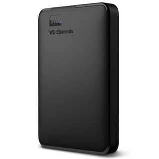 Western Digital 西部数据 Elements 新元素系列 WDBUZG0010BBK 移动硬盘 2.5英寸 USB3.0 1TB 黑色+硬壳包+硅胶套