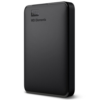 Western Digital 西部数据 Elements 新元素系列 WDBUZG0010BBK 移动硬盘 2.5英寸 USB3.0 1TB 黑色+硬壳包+硅胶套+1米线