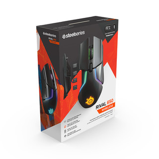 Steelseries 赛睿 Rival 650 WIRELESS 2.4G蓝牙 双模无线鼠标 12000DPI RGB 黑色