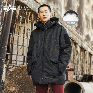 ALPHA INDUSTRIES N-3B秋冬新厚款军旅工装派克两面穿外套羽绒服