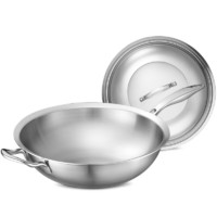 ASD 爱仕达 CC30A1WG 不锈钢带盖炒锅 30cm 不锈钢色