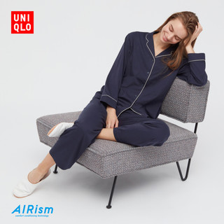 优衣库 女装 AIRism棉混纺睡衣(长袖) 437223 UNIQLO