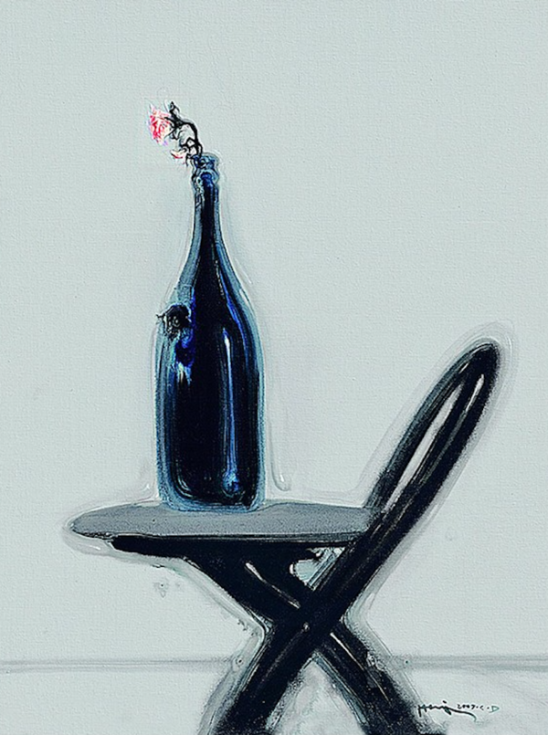 艺术品： 极简主义油画《静物》装饰画 爵士黑 98×70cm