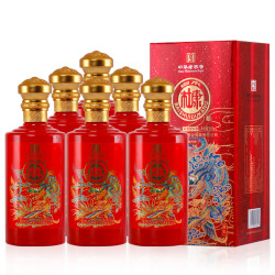 白水杜康 凤舞传奇宴礼52度浓香型白酒500mL*6瓶整箱婚宴送礼酒