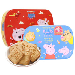 小猪佩奇Peppa Pig 两小无猜牛奶曲奇饼干 新年儿童礼盒 408g 颜色随机发货 *2件