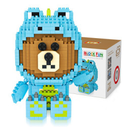 俐智(Loz)微颗粒积木 男女孩玩具模型 9790/小熊恐龙版800PCS *3件