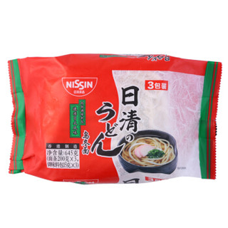 日清（ Nissin ）速冻日式风味乌冬面 3包装 原装进口 645g/袋 *7件