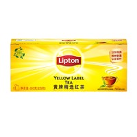 88VIP：Lipton 立顿 红茶黄牌精选红茶 25包/盒 *5件 +凑单品