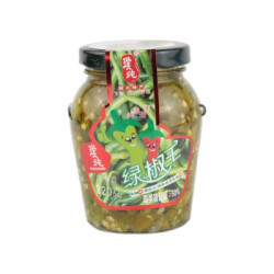 璞纯 绿椒王220g 辣椒酱 剁辣椒 凉菜开胃菜拌饭拌面酱农家手工自制川味下饭菜剁椒鱼头调味料 *2件