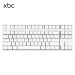 ikbc 机械键盘办公笔记本键盘cherry樱桃轴 C87有线白色 红轴
