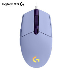 罗技(G)G102 游戏鼠标 RGB鼠标 轻量化设计 200-8000DPI G102限量紫色