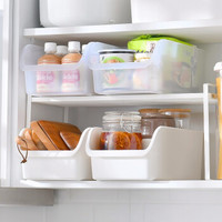 京东PLUS会员：百露冰箱食物保鲜盒透明食品收纳储物盒厨房塑料盒子收纳盒 透明色3个装 *4件