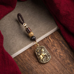 中国风十二生肖椭圆吊牌汽车钥匙扣挂件牛