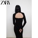 ZARA 新款 带垫肩针织连衣裙 03519112800