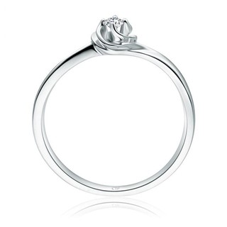 CHOW TAI FOOK 周大福 Y时代系列 U149968 女士花朵18K白金钻石戒指