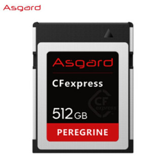 阿斯加特(Asgard) 512GB高速CF Express存储卡 游隼系列-高级单反相机内存卡 支持4K内录RAW连拍
