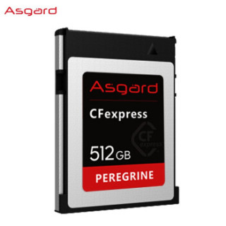 阿斯加特(Asgard) 512GB高速CF Express存储卡 游隼系列-高级单反相机内存卡 支持4K内录RAW连拍