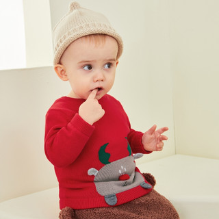 巴拉巴拉婴儿毛衣儿童冬季线衫2020新款宝宝针织衫圣诞加厚暖