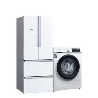 SIEMENS 西门子 冰洗套装 KM48EA20TI 多门冰箱 484L 白色 WN54A1X02W 洗烘一体机 洗10kg烘7kg