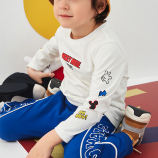 Disney 迪士尼 男童卡通针织衫 DB011AE01 本白 110cm