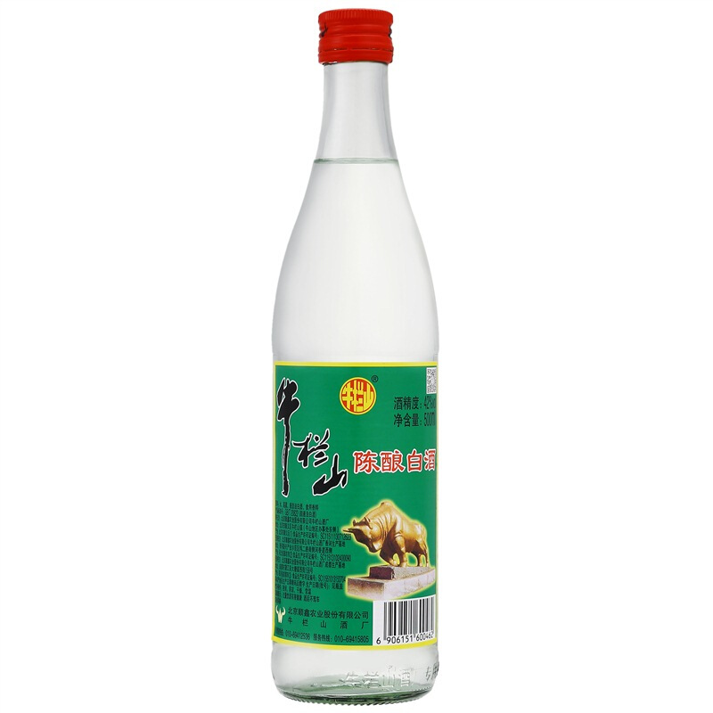 Niulanshan 牛栏山陈酿42%vol 浓香型白酒500ml*12瓶整箱装【报价价格