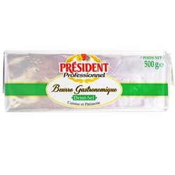 President 总统 发酵型动物咸味黄油块 500g *4件 +凑单品