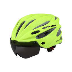 电动车自行车头盔男女安全帽骑行头盔带墨镜一体成型单车头盔