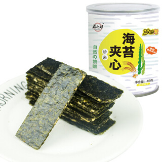 苏之坊炒米夹心海苔脆 即食紫菜小吃 泰国香米风味40g/罐 *6件